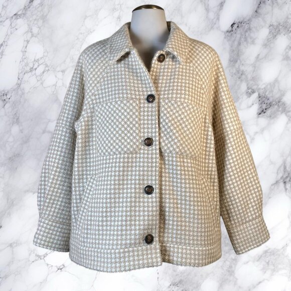 Greylin Houndstooth Shirt Jacket - NEUTRAL - Picture 3 of 12